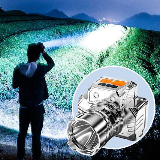 🎣[Bright Gift: Hot Sale 80% OFF👍 – Limited Time!⏰] Portable Waterproof Smart LED Headlamp – Outdoor Fishing Essential, Motion Sensor, USB Charging. Hands-Free & Reliable