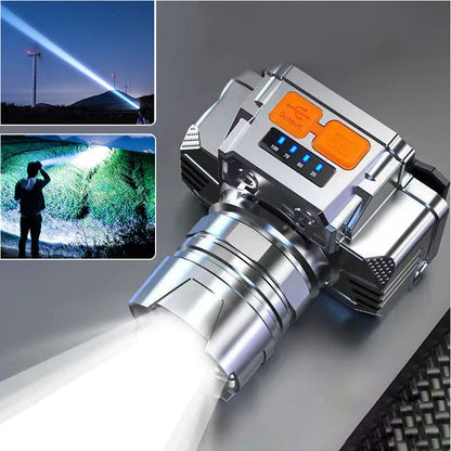 🐟 [Bright Gift: Hot Sale 80% OFF👍 – Limited Time!⏰] Portable Waterproof Smart LED Headlamp – Outdoor Fishing Essential, Motion Sensor, USB Charging. Hands-Free & Reliable