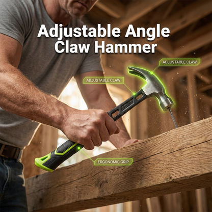 🔨🏗️Extra-sturdy Multi-purpose Claw Hammer – Professional-quality And Heat-treated – With A Non-slip Handle, Ideal For Fitting Window Frames, Demolition Work, Or DIY Projects – Durable And Well-balanced🛠️