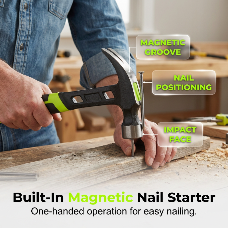 🔨🏗️Extra-sturdy Multi-purpose Claw Hammer – Professional-quality And Heat-treated – With A Non-slip Handle, Ideal For Fitting Window Frames, Demolition Work, Or DIY Projects – Durable And Well-balanced🛠️