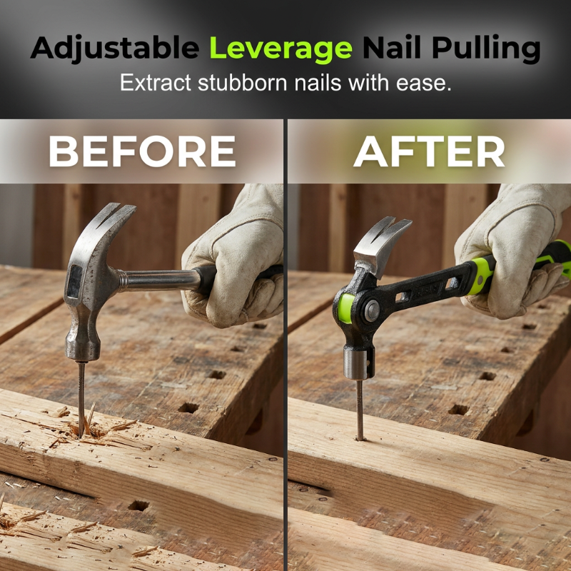 🔨🏗️Extra-sturdy Multi-purpose Claw Hammer – Professional-quality And Heat-treated – With A Non-slip Handle, Ideal For Fitting Window Frames, Demolition Work, Or DIY Projects – Durable And Well-balanced🛠️