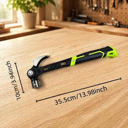🔨🏗️Extra-sturdy Multi-purpose Claw Hammer – Professional-quality And Heat-treated – With A Non-slip Handle, Ideal For Fitting Window Frames, Demolition Work, Or DIY Projects – Durable And Well-balanced🛠️