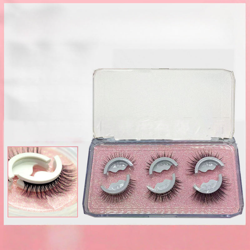 👁️Reusable Self-Adhesive False Eyelashes – 3-Pair Glue-Free Lash Set💕