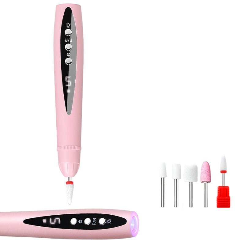 2-in-1 Electric Nail Drill with UV Gel Light Portable Manicure Pedicure Kit
