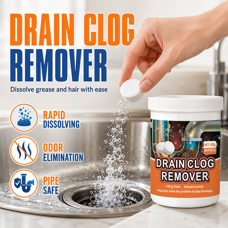 🫧 Effervescent Drain Cleaner Tablets – Easy Drop-In Solution for Clogs & Odors