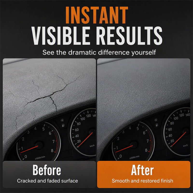 🚗50% OFF NOW! Professional Crack Repair Gel‑Quick‑Drying Seamless Filler with UV Protection, Auto Interior Restoration Cream for Cracked Leather & Plastic Dashboards