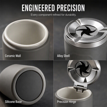🎉 2026 Sale-Rotating Car Ashtray with Ceramic Inner Liner