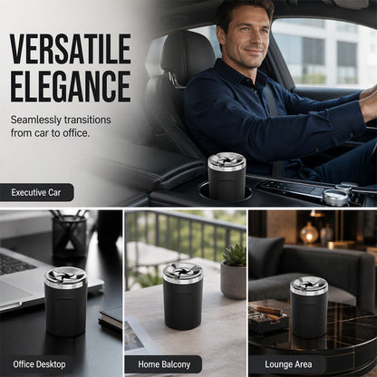 🎉 2026 Sale-Rotating Car Ashtray with Ceramic Inner Liner