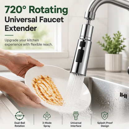 🚰Universal 720° Swivel Faucet Aerator – Fits 20mm & 22mm Sink Taps