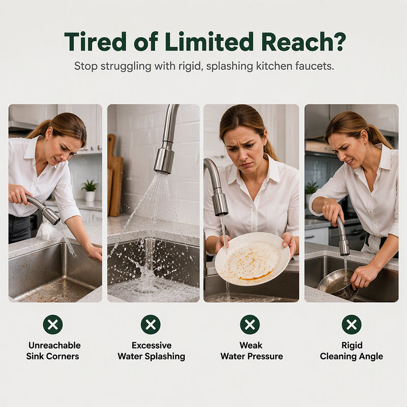 🚰Universal 720° Swivel Faucet Aerator – Fits 20mm & 22mm Sink Taps