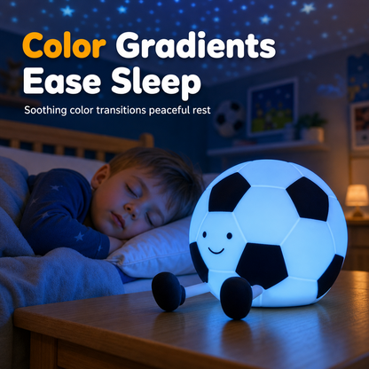 ⚽ Rechargeable Soccer Night Light – Tap-Control Bedside Glow