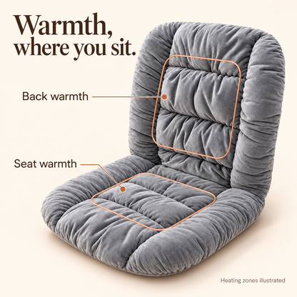 🔥Last Day 50% OFF🎁 Heated Seat & Back Cushion – Plush Chair Warmer