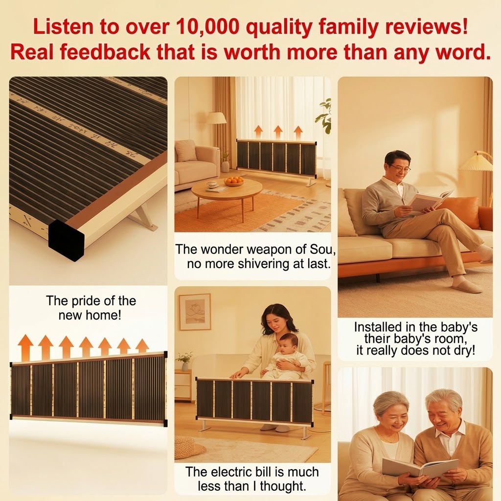 🔥Last Day 50% OFF🔥3-Second Rapid Heating Honeycomb Graphene Far-Infrared Ceramic Wall Heater – Low Noise & Energy Efficient Indoor Wall Mount Heater