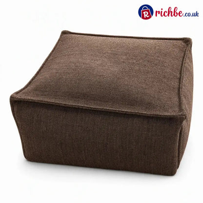 Unstuffed Square Pouf Cover | Storage Ottoman Slipcover for Living Room, Bedroom & Clothes Storage, Washable 45x45x23cm