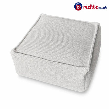 Unstuffed Square Pouf Cover | Storage Ottoman Slipcover for Living Room, Bedroom & Clothes Storage, Washable 45x45x23cm