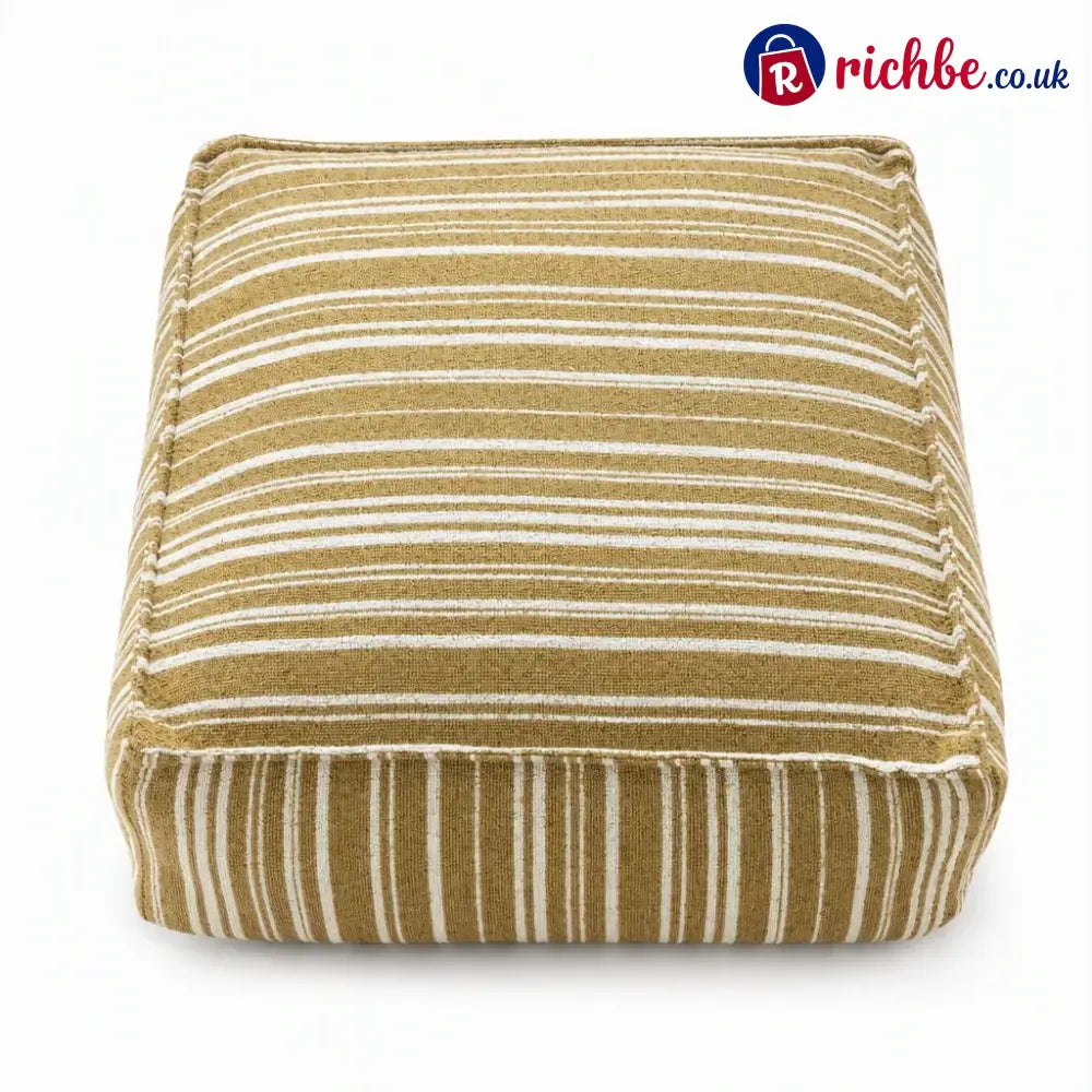 Unstuffed Square Pouf Cover | Storage Ottoman Slipcover for Living Room, Bedroom & Clothes Storage, Washable 45x45x23cm